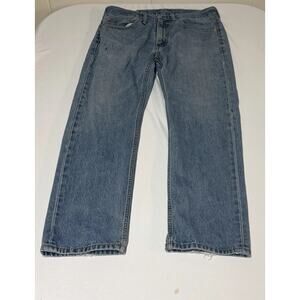 Levi's 505 Jeans Mens 34x30 Regular Fit Straight Leg Blue Wash Denim